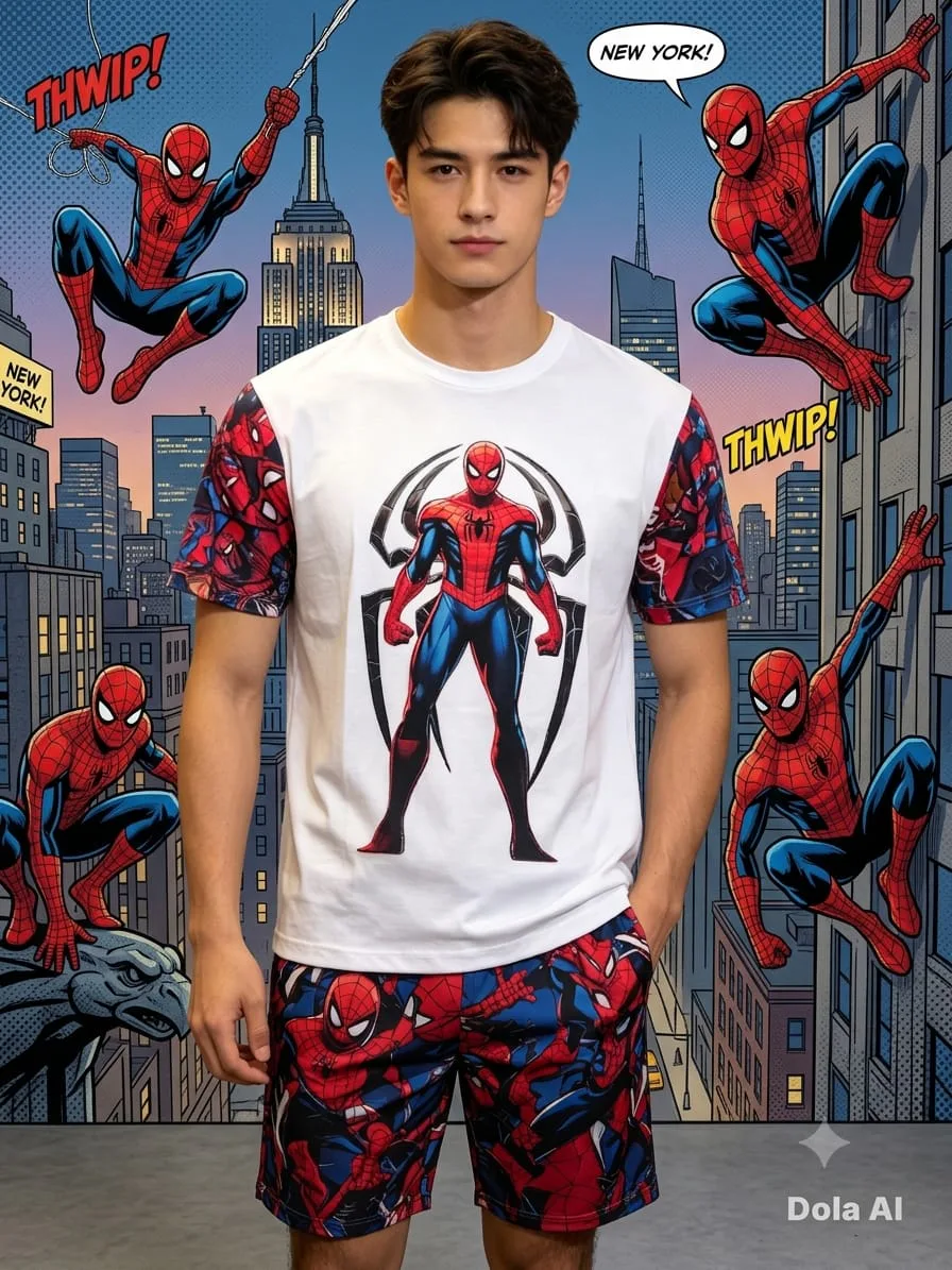Piel Durazno Bermuda Manga Corta Hombre