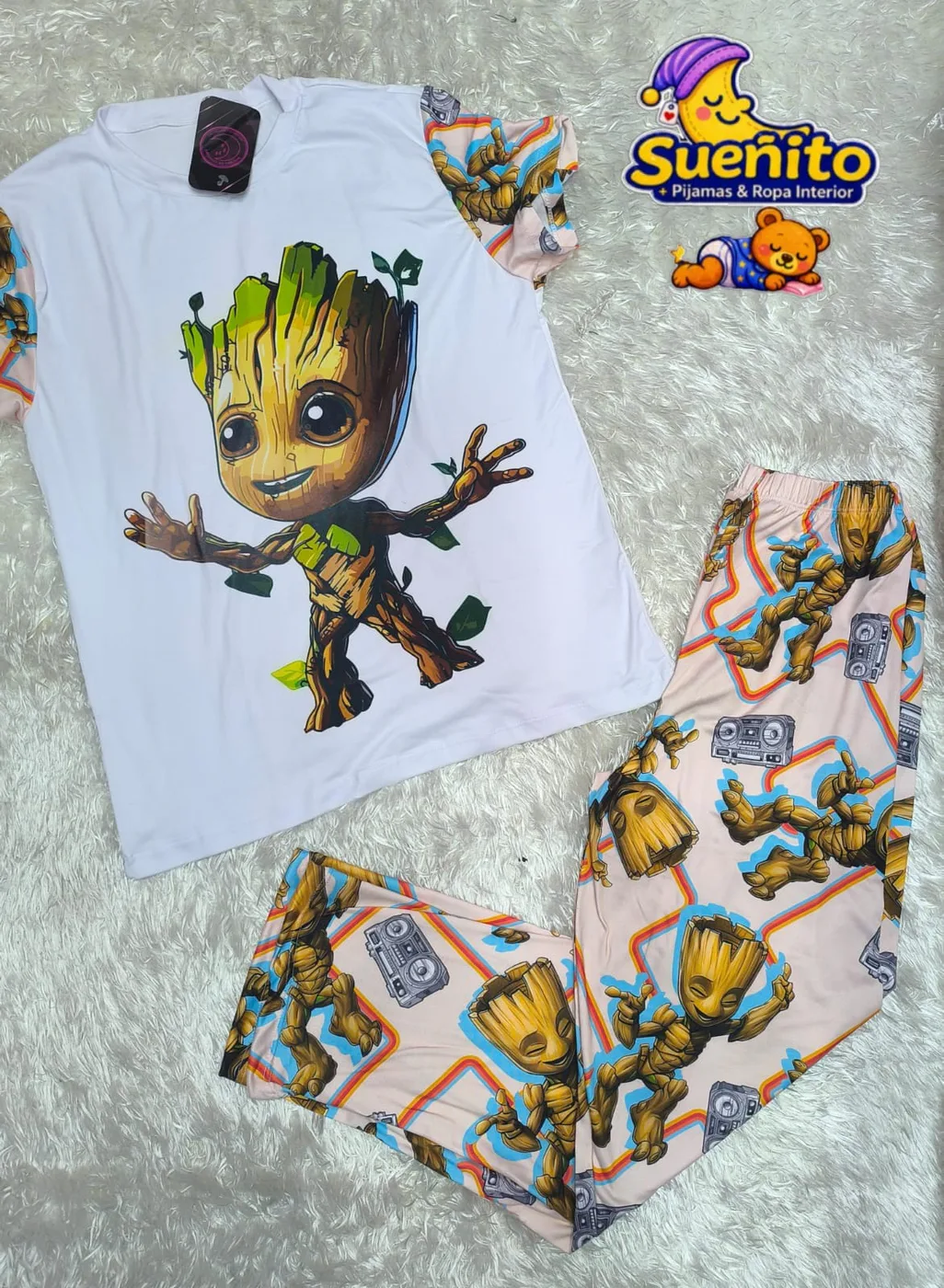 Piel Durazno Pantalon Manga Corta Dama
