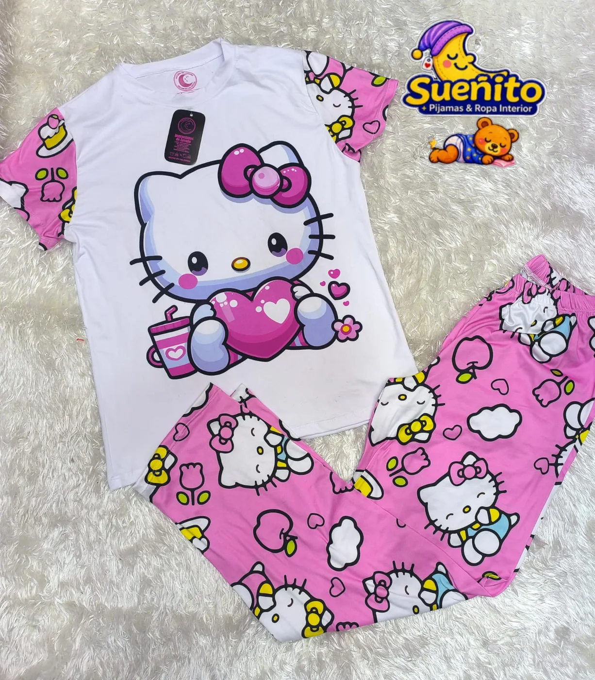 Piel Durazno Pantalon Manga Corta Dama