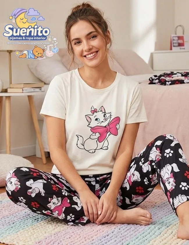 Piel Durazno Pantalon Manga Corta Dama