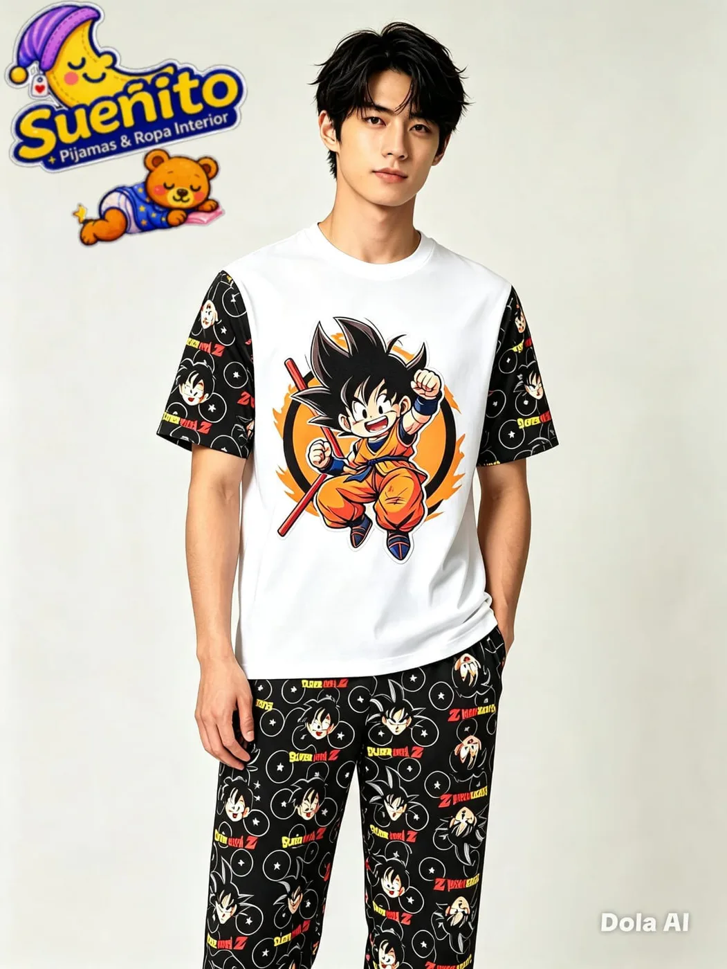 Piel Durazno Pantalon Manga Corta Hombre