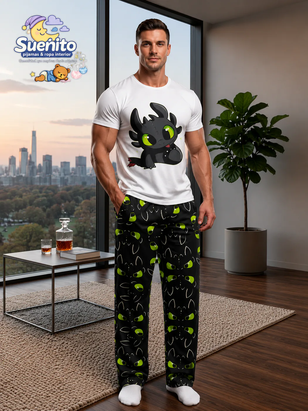 Piel Durazno Pantalon Manga Corta Hombre