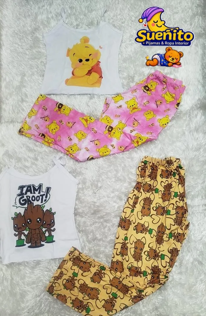 Piel Durazno Pantalon Tiras