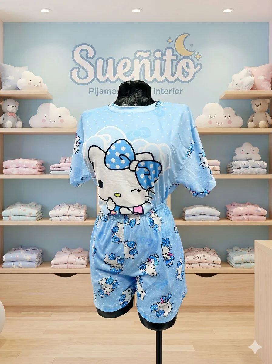 Piel Durazno Short Manga Corta