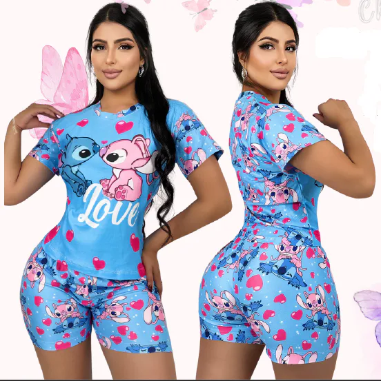 Piel Durazno Short Manga Corta