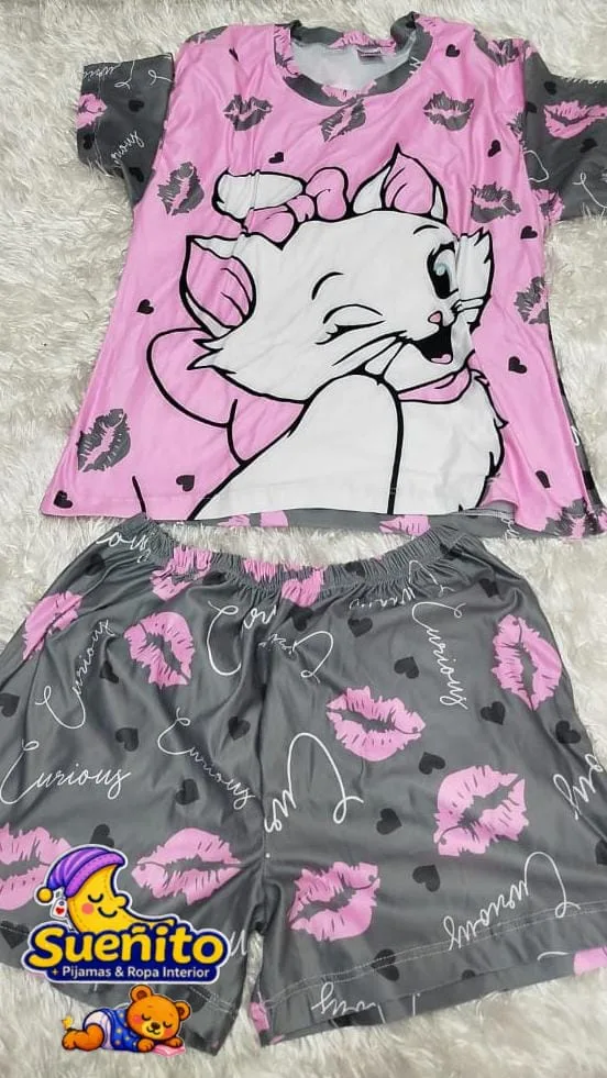 Piel Durazno Short Manga Corta