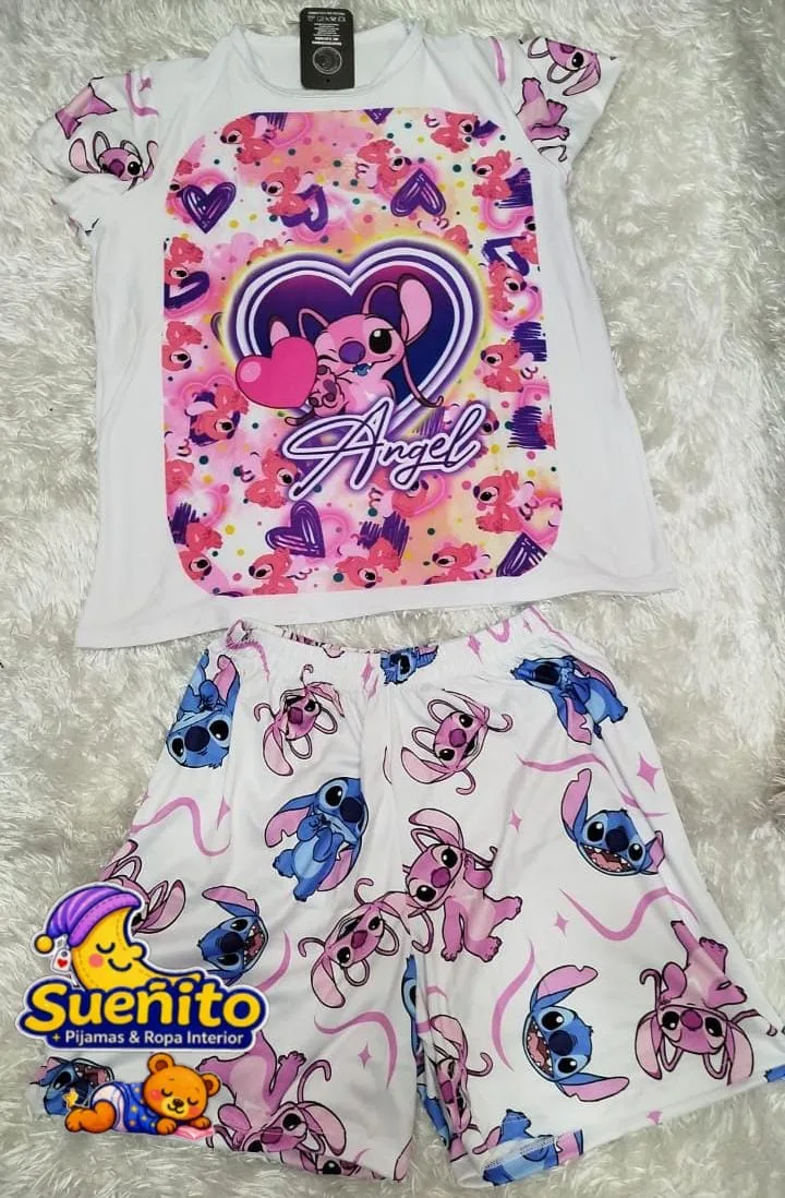 Piel Durazno Short Manga Corta