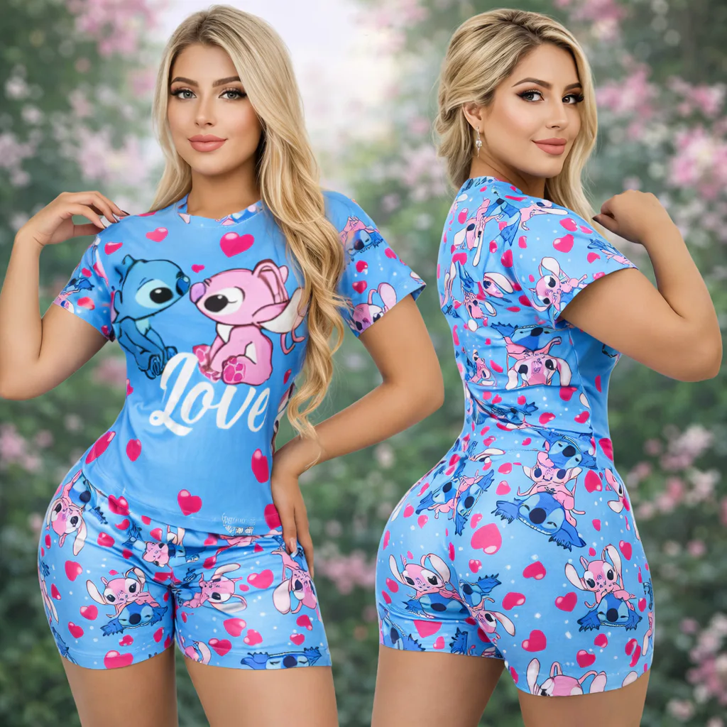 Piel Durazno Short Manga Corta